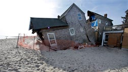 The hurricane that merged with another weather system to form Superstorm Sandy spun ashore three months ago Tuesday, devastating coastal New Jersey and New York and spreading its winds, rain, snow and waves over parts of more than  states.